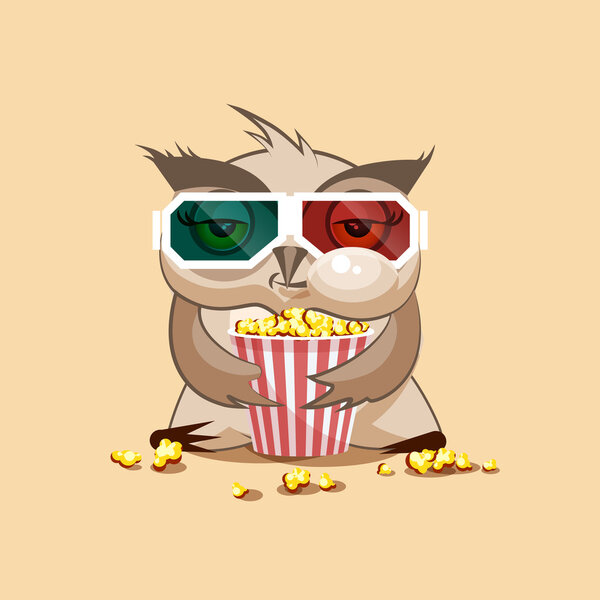Owl watching a movie