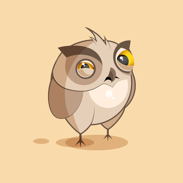 Owl is squints — Stock Vector
