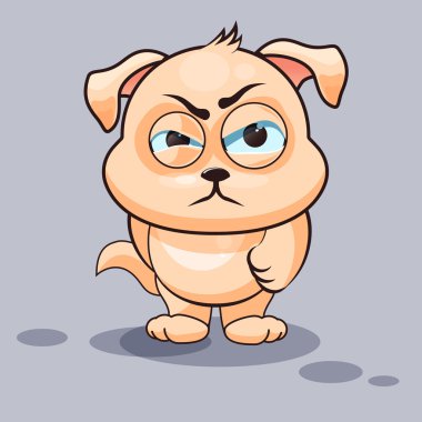angry cartoon dog clipart