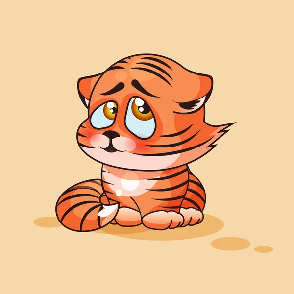 Tigre cachorro confundido — Vector de stock