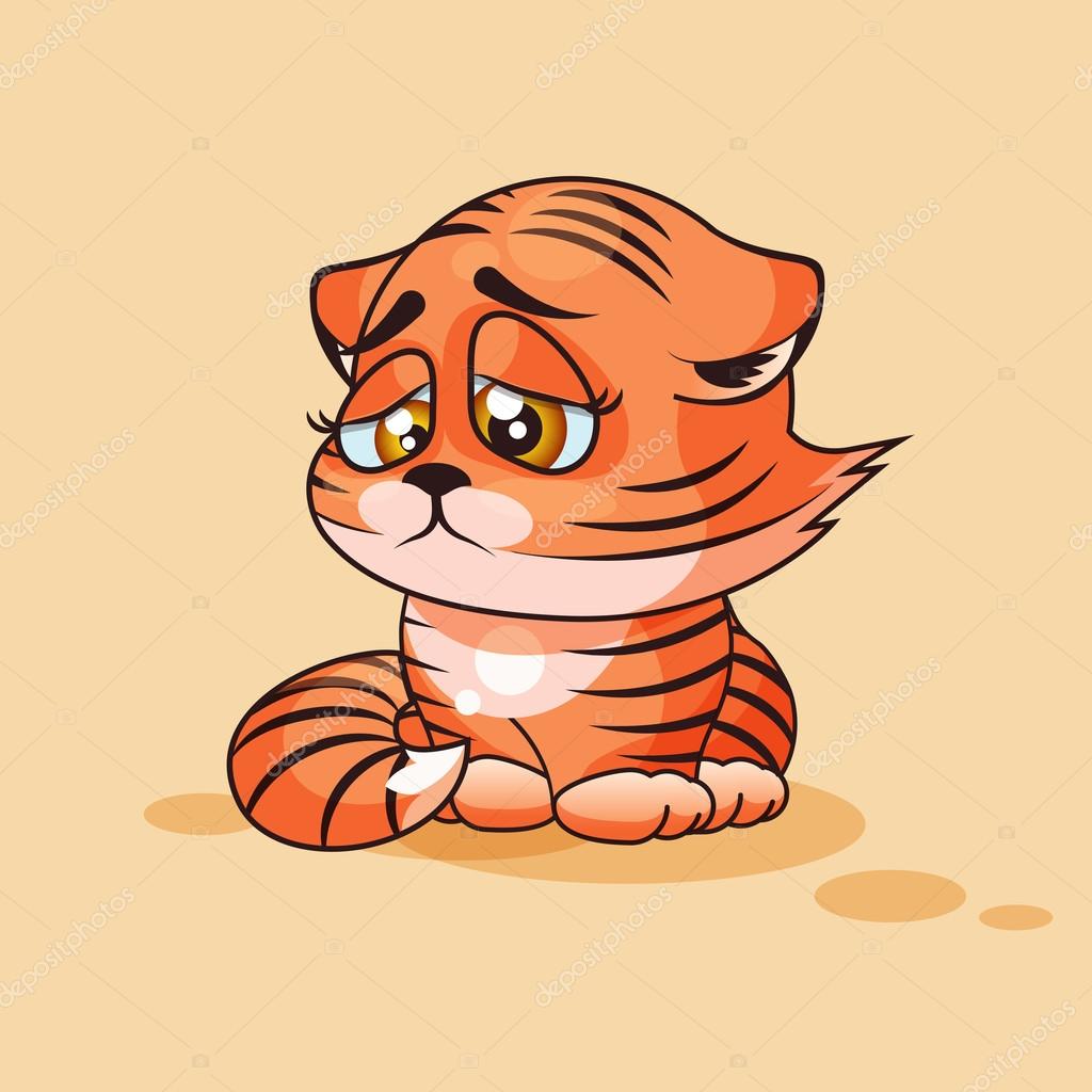 Tiger cub sad Stock Vector Image by ©MarynaBolsunova #105648654