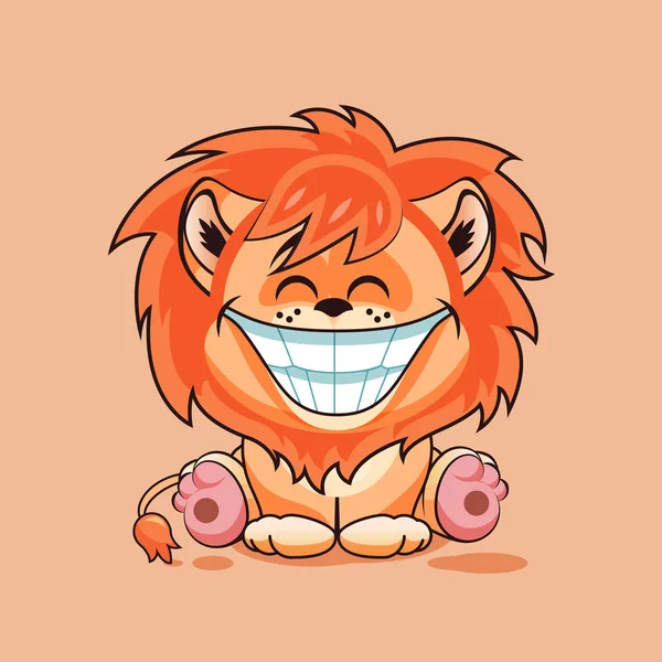 Lion cub hatalmas mosollyal — Stock Vector