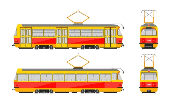 Straßenbahn Nummer eins — Stockvektor