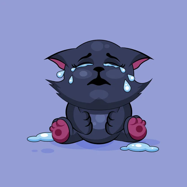 Czarny kot płacze — Wektor stockowy