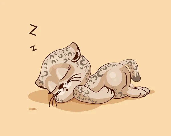 Cachorro de leopardo dormido — Archivo Imágenes Vectoriales