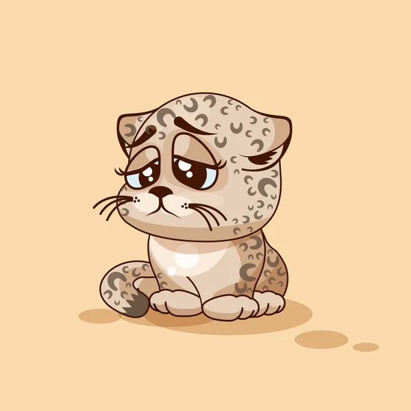 Leopardo cachorro triste — Vector de stock
