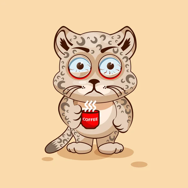 Cachorro de leopardo nervioso — Vector de stock