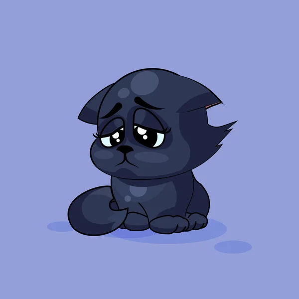 Black cat sad — Stock Vector