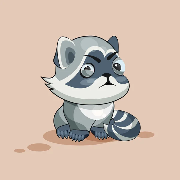 Raccoon cub squints — Stock Vector