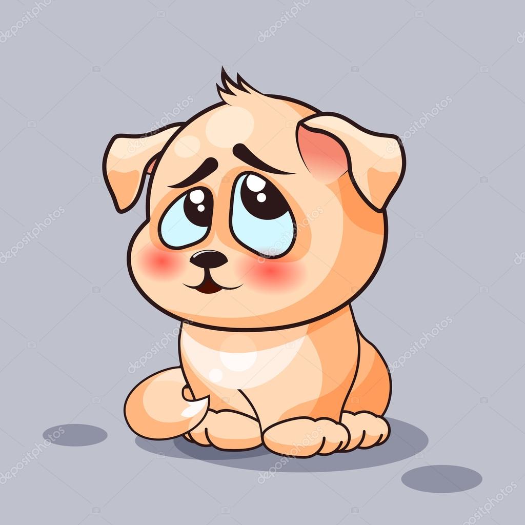 Disolement Emoji Personnage De Dessin Animé Chien