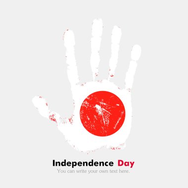 Grunge tarzında Japonya Bayrağı ile El Izi