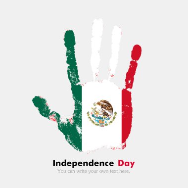 Grunge tarzında Meksika Bayrağı ile El Izi