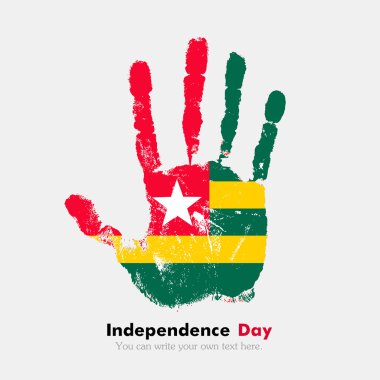 Togo bayrağı ile el izi 