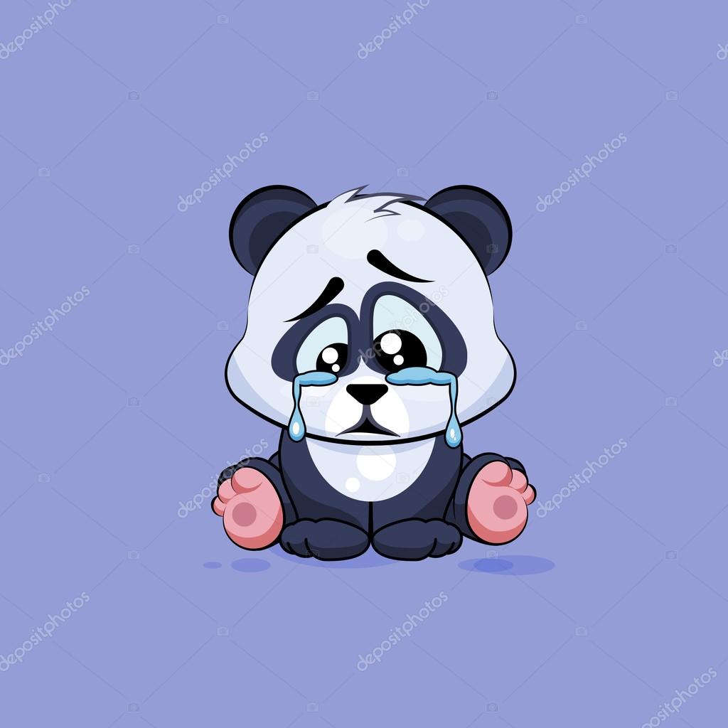 Illustration Isolé Emoji Personnage De Dessin Animé Panda