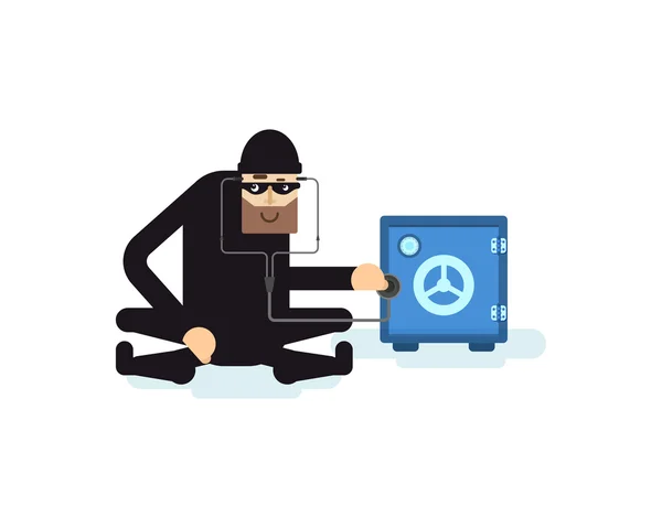 Ladrones de ilustración aislados hacks seguro — Archivo Imágenes Vectoriales