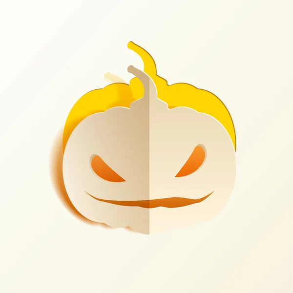 Pumpkin cut out of paper — Stock Vector
