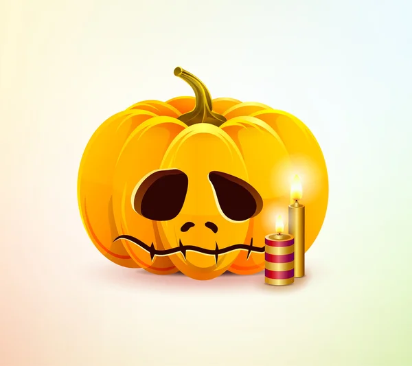 Sad pumpkin — Stock Vector