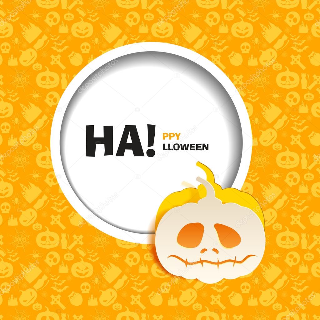 Vector illustration of orange seamless patterns for a happy Halloween party