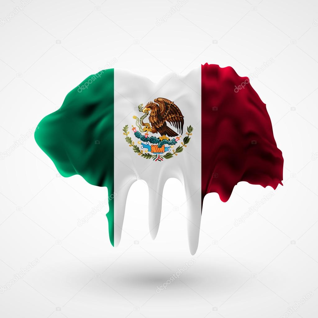 Flag of Mexico painted colors ⬇ Vector Image by © MarynaBolsunova
