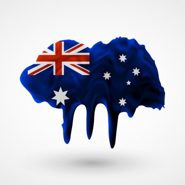 Avustralya bayrağı renkleri boyalı
