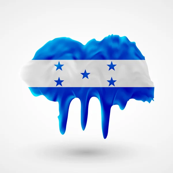 Flaga Hondurasu malowane kolory Grafika Wektorowa
