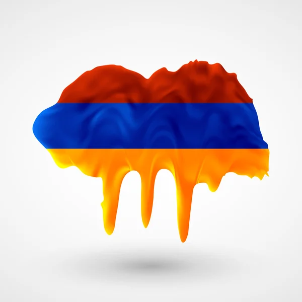 Ormiański flaga kolory malowane — Wektor stockowy