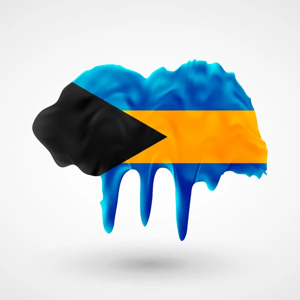 Flaga Bahamów malowane kolory Grafika Wektorowa