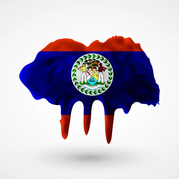 Flaga Belize malowane kolory Ilustracje Stockowe bez tantiem