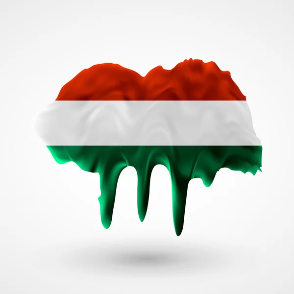 Flaga Węgier malowane kolory Ilustracje Stockowe bez tantiem