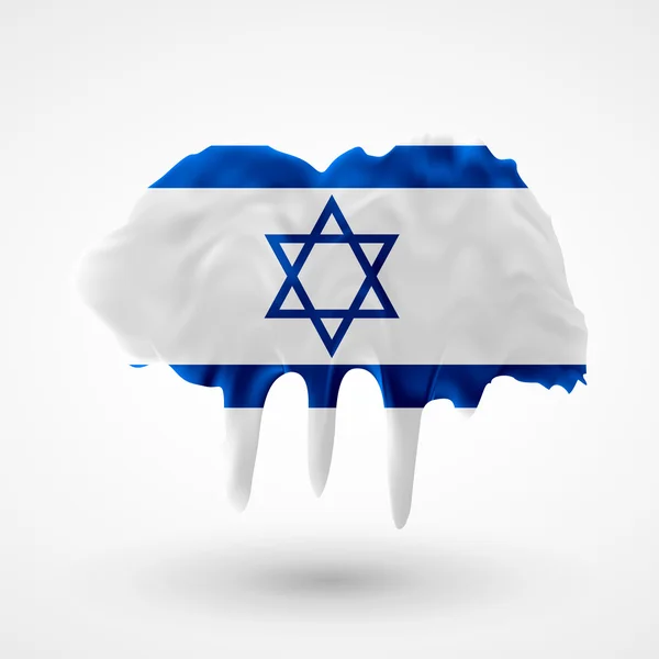 Izraelská vlajka malované barvy — Stockový vektor