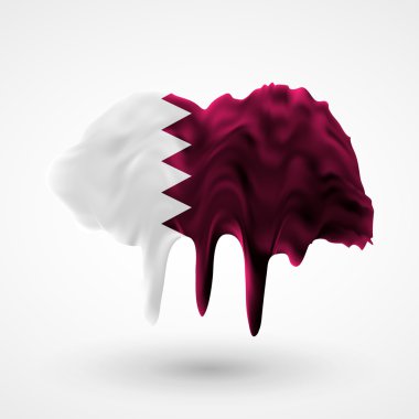 Renk katar bayrağı boyalı