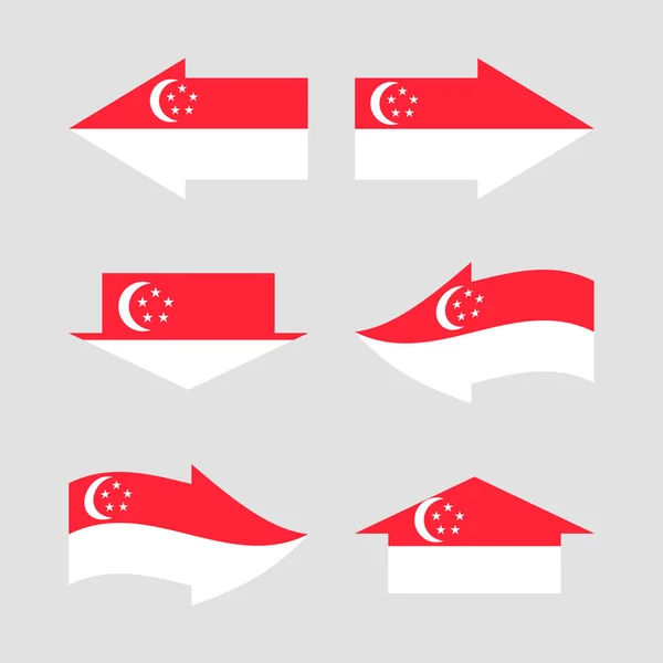 Bandera del país en forma de flechas — Vector de stock