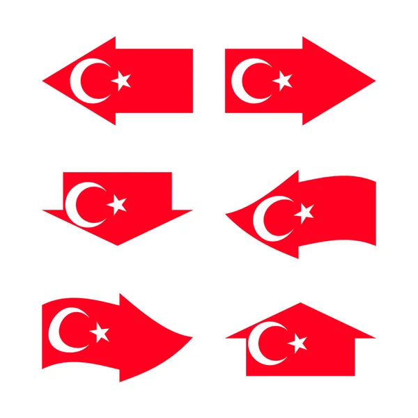 Flagge des Truthahns in Form von Pfeilen — Stockvektor