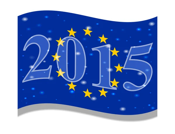 Главный флаг Нового года 2015 года — стоковый вектор