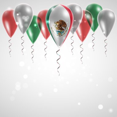 Meksika bayrağı balon üzerinde