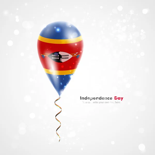 Bandiera dello Swaziland su palloncino — Vettoriale Stock