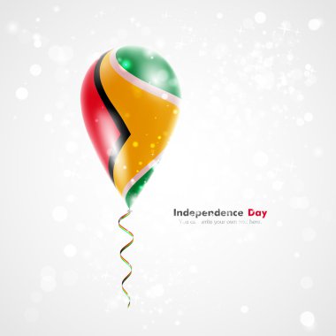 Balon üzerinde Guyana Cumhuriyeti bayrağı