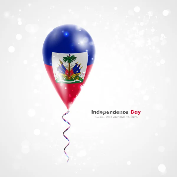 Drapeau d'Haïti sur ballon — Image vectorielle