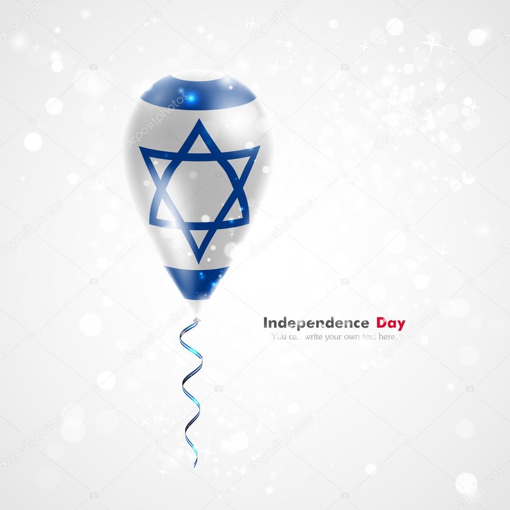 Flag of Israel on balloon