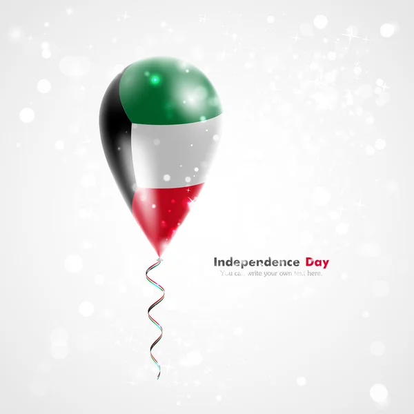 Flaga Kuwejtu na balon — Wektor stockowy