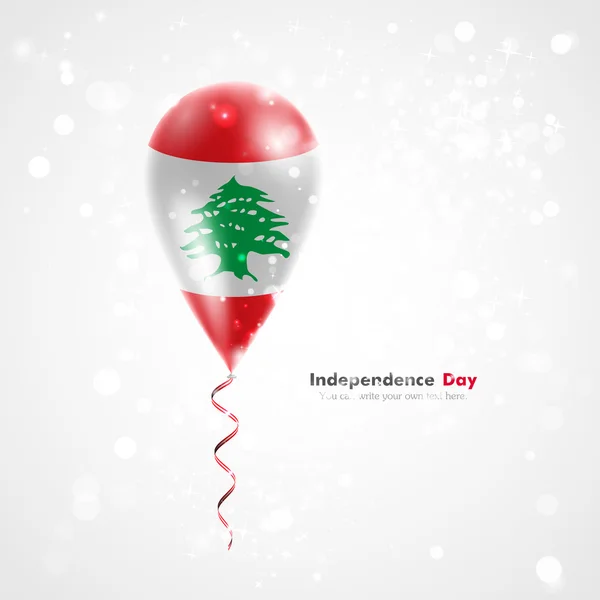Bandeira do Líbano em balão —  Vetores de Stock