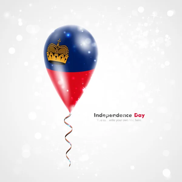 Flag of Liechtenstein on balloon — Wektor stockowy