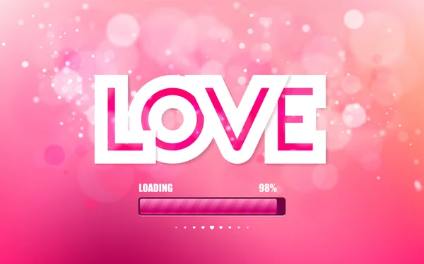 Vector inscriptie liefde op een roze achtergrond — Stockvector