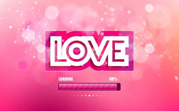 Vector wight inscription love cut on a pink background — Stock Vector
