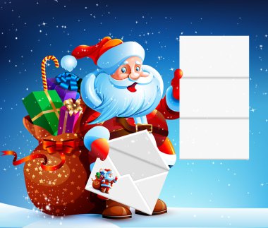 Noel Baba kutlama mektubu okur