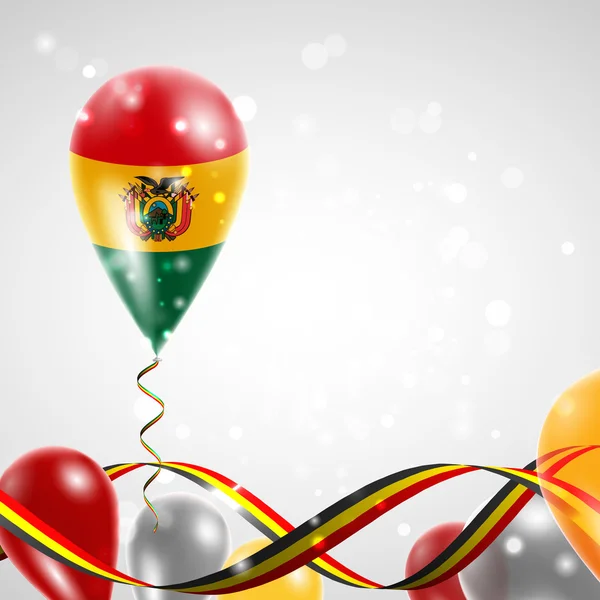Bandera de Bolivia en globo — Vector de stock