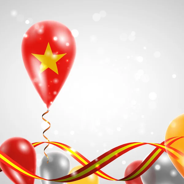 Bandeira do Vietname em balão — Vetor de Stock