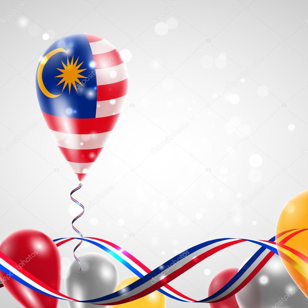 Flag of Malaysia on balloon