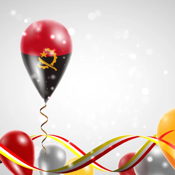 安哥拉在气球上的标志 — 图库矢量图片