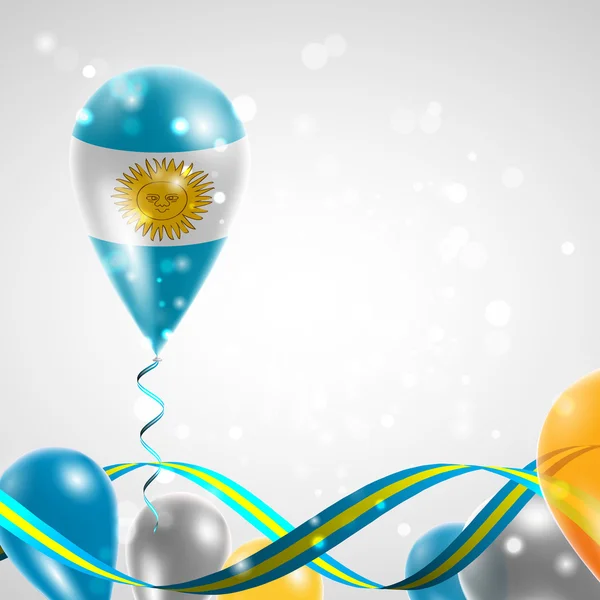 Bandeira da Argentina em balão —  Vetores de Stock